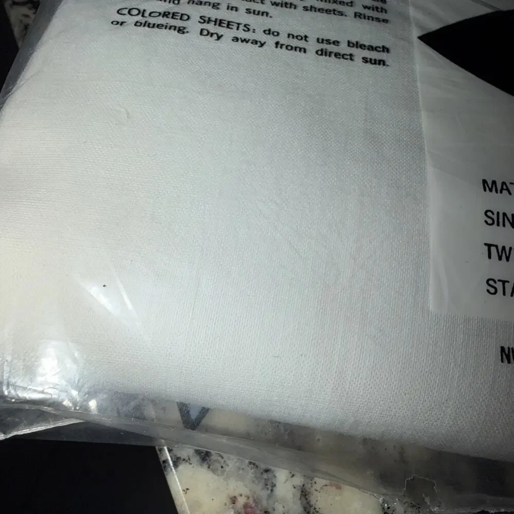 Vintage Penney's Nation-Wide Strong Muslin Cotton Sheet Double Bed 81x108 White